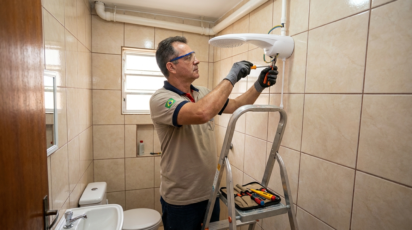 Instalação com pressurizador em Aparecida de Goiânia-GO